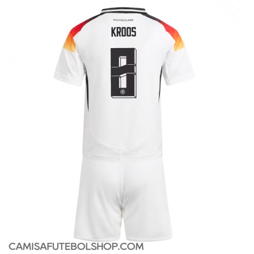 Camisa de time de futebol Alemanha Toni Kroos #8 Replicas 1º Equipamento Infantil Europeu 2024 Manga Curta (+ Calças curtas)